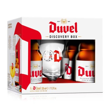 Duvel Discovery Box 4 Flesjes + Bokaal